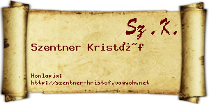 Szentner Kristóf névjegykártya